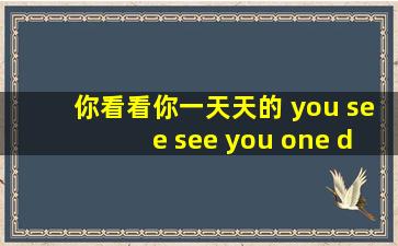 你看看你一天天的 you see see you one day day